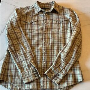 Ralph Lauren Plaid Snap Button